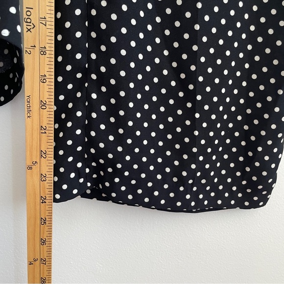 Zara polka dot wide leg pants high rise trousers crop artsy teacher fun small S - Picture 11 of 13